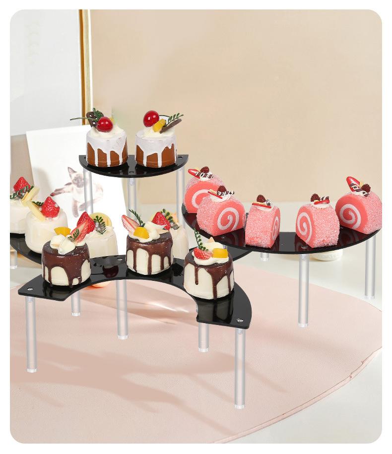3 Tier Half Moon Cupcake Stand